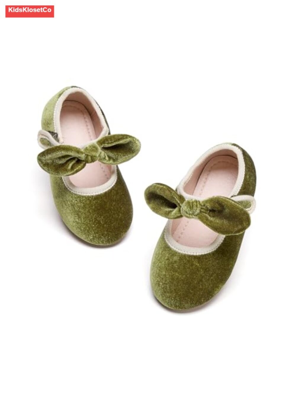 Velvet Ballet Flats Mary Janes Girls Dress Shoes Slip-Resistant